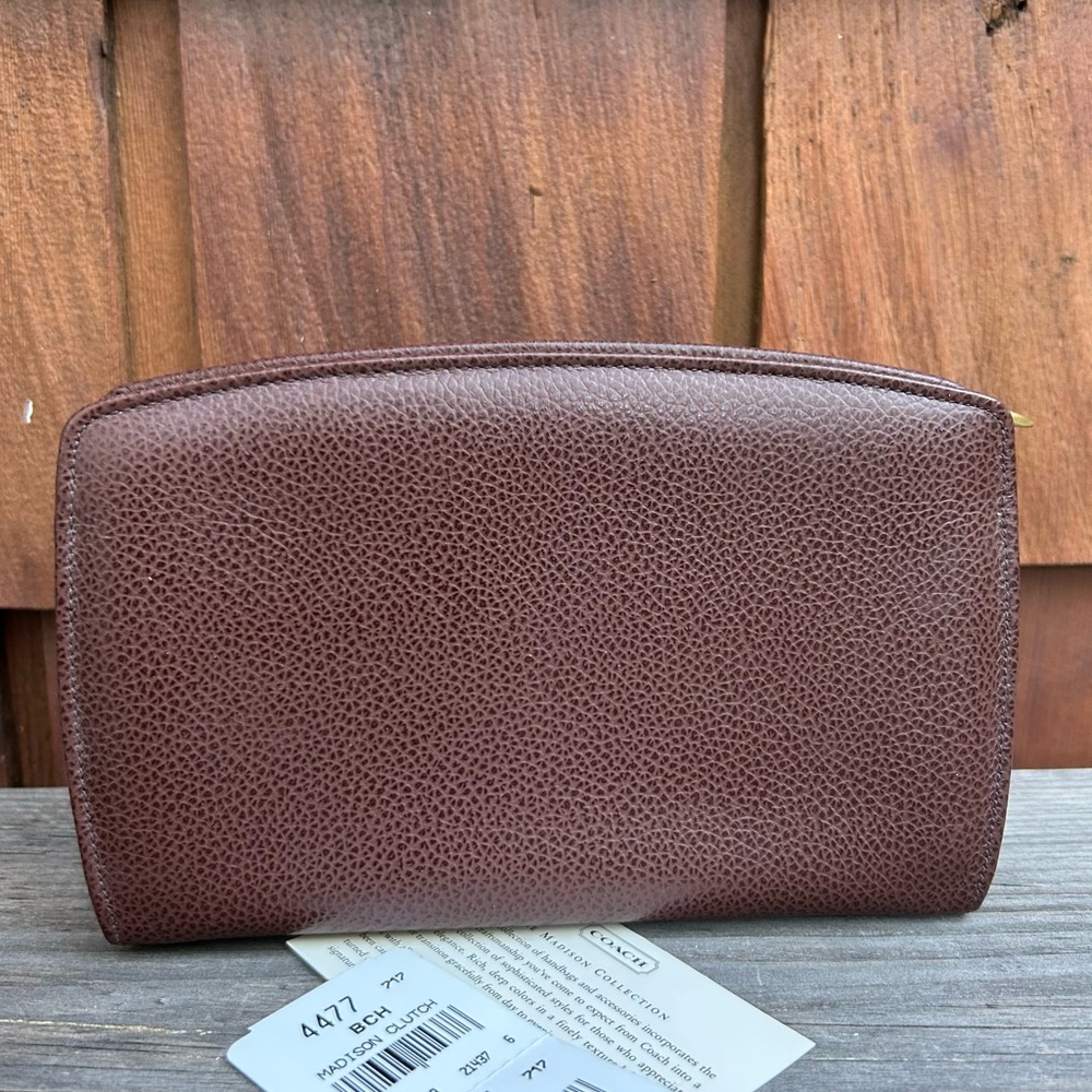 New, Vintage Coach Madison Clutch, Beechnut